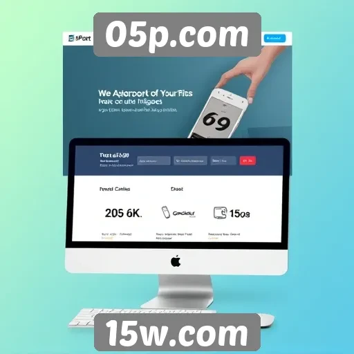 Interface do site 05p.com é otimizada para navegação