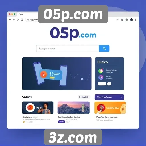 Análise da interface de usuário no site 05p.com